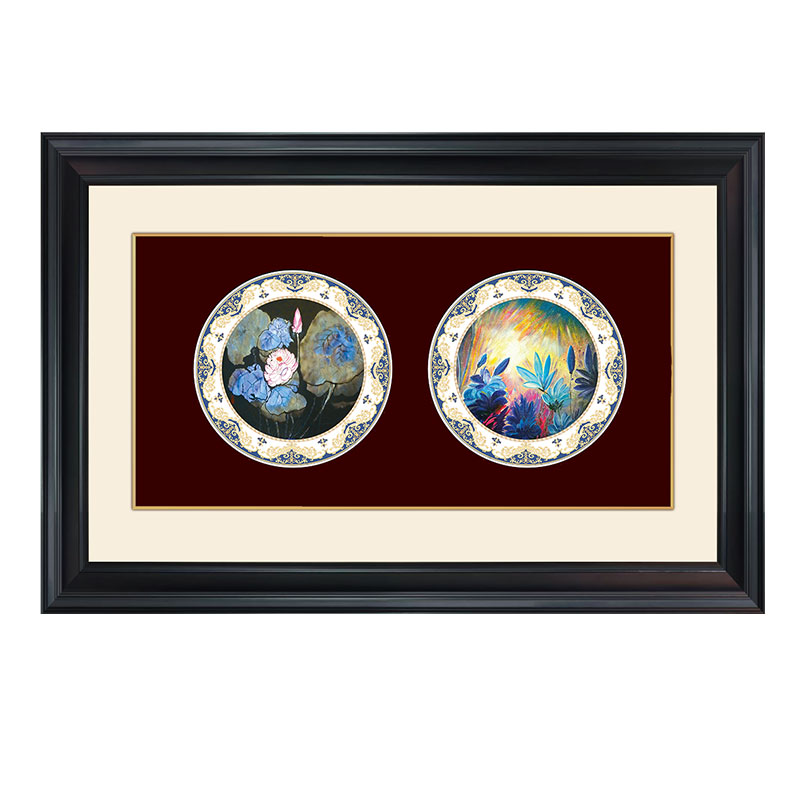 黄建南《油墨双生》新彩艺术赏盘 梦中之花 荷塘月色