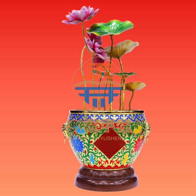 戴嘉林景泰蓝《荷气年财》聚宝香薰